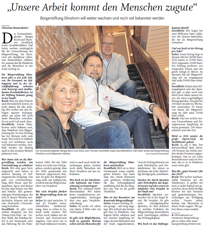 Interview in den EN